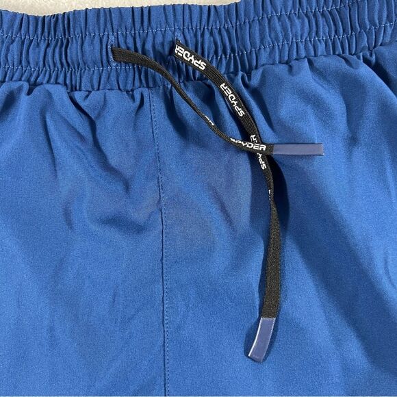 Spyder Mens Blue Training Workout Active Woven Shorts 0596 - Picture 4 of 12
